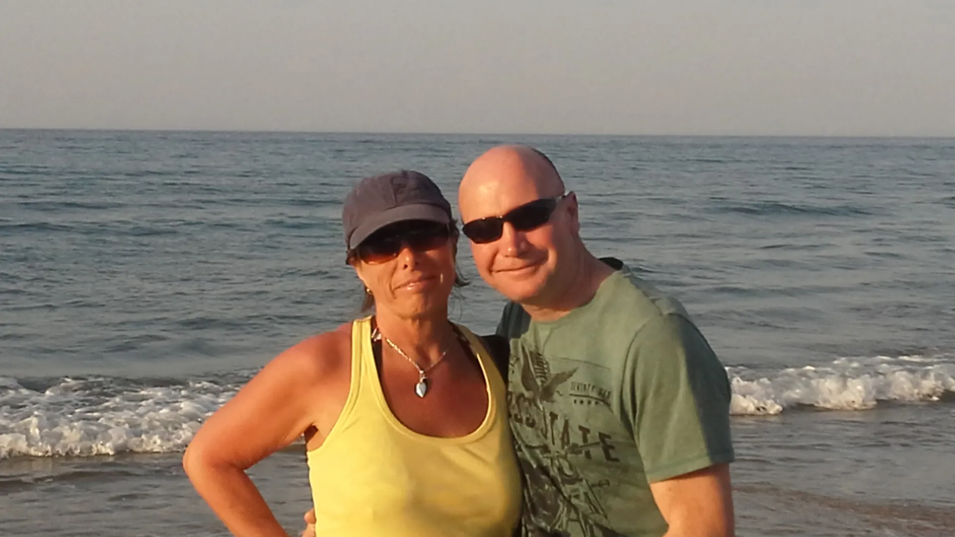 “Two Nomads on the shore - sun in our eyes, sand at our feet, and Crete reminding us why we keep wandering together.”